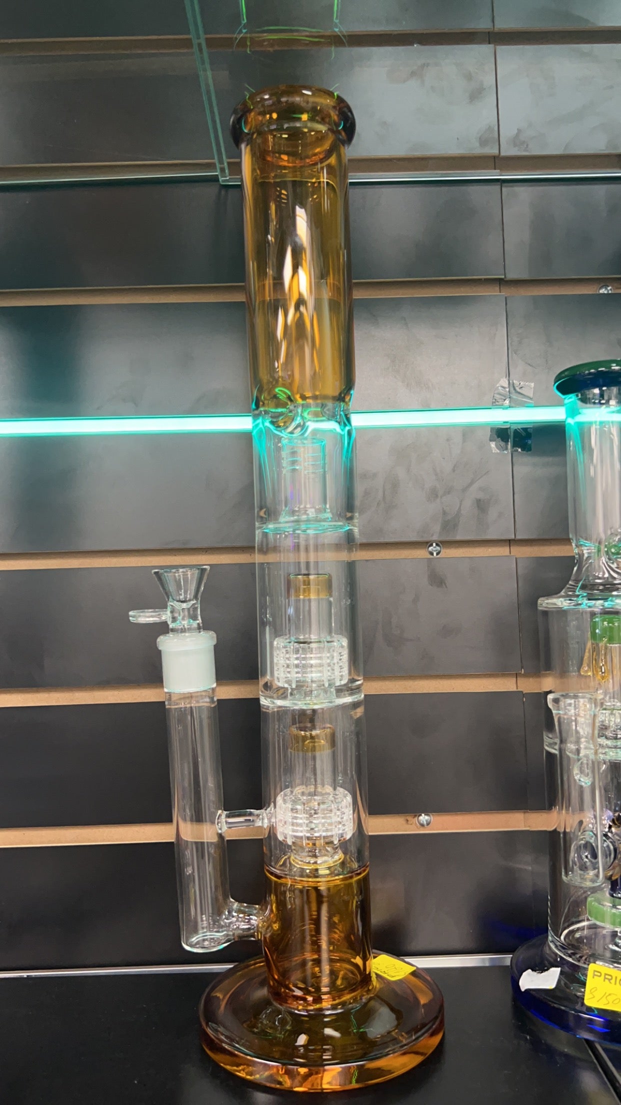 Brown Bong Tall Chambers inside