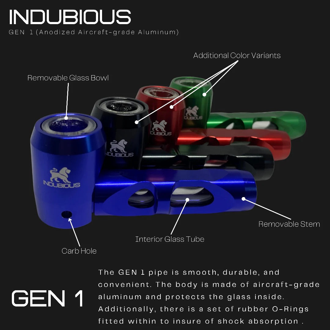 Indubious Gen 1 Metal/Glass Hand Pipe