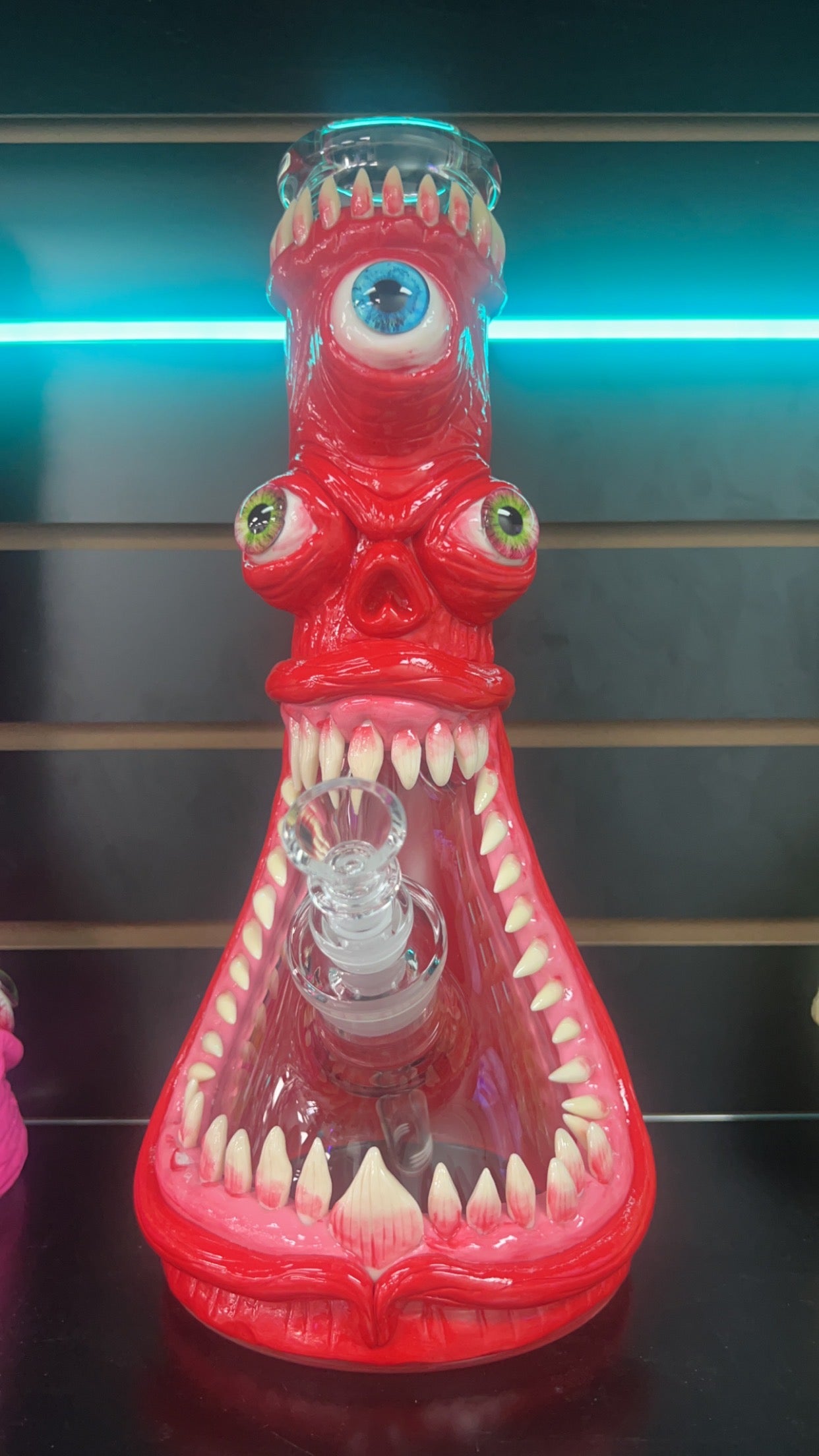 Monster Red Heavy Bong